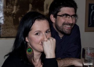 Vystoupení zpěváků v pražské Salmovské literární kavárně - 24.4.2016